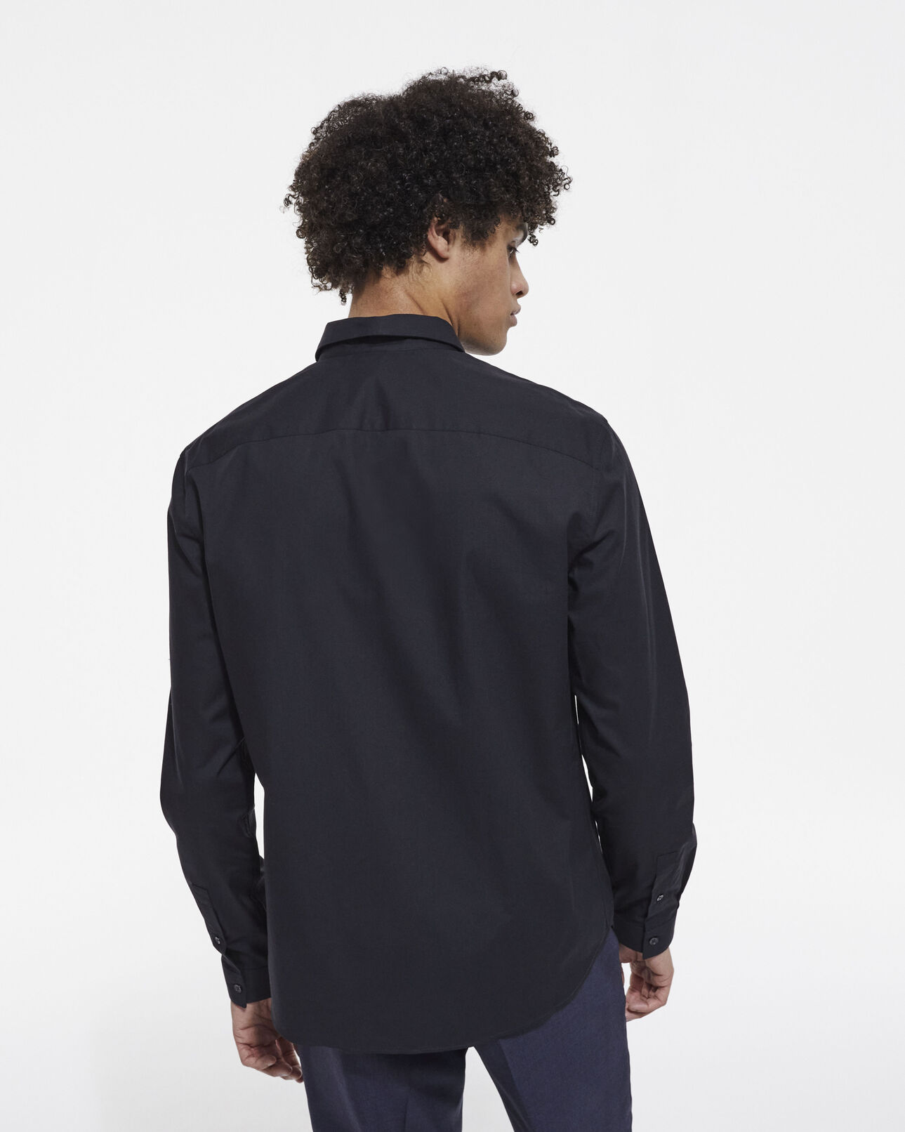 The Kooples H BLACK black shirt with classic collar