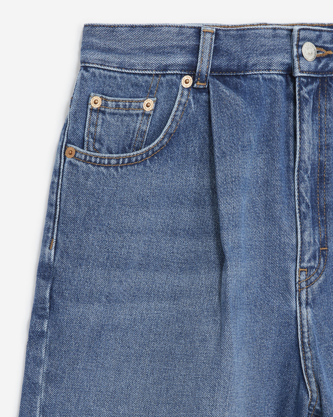 The Kooples WOMEN BLUE DENIM blue denim shorts with cuffs