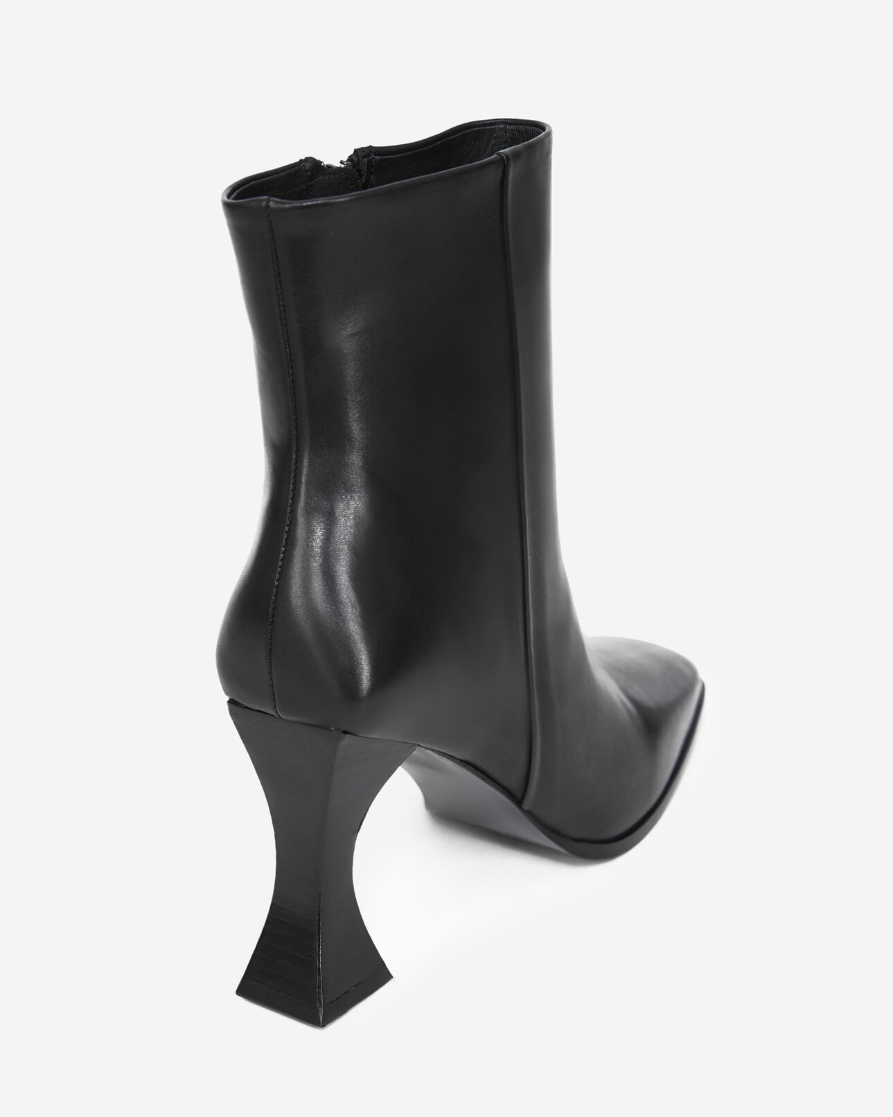 The Kooples FEMME BLACK bottines noires à talons cuir lisse