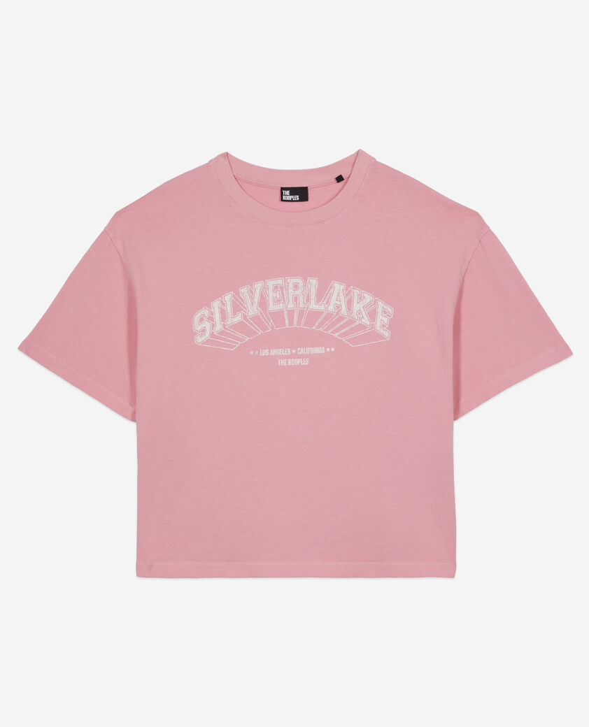 The Kooples FEMME SWEET PINK t-shirt clair avec sérigraphie rose