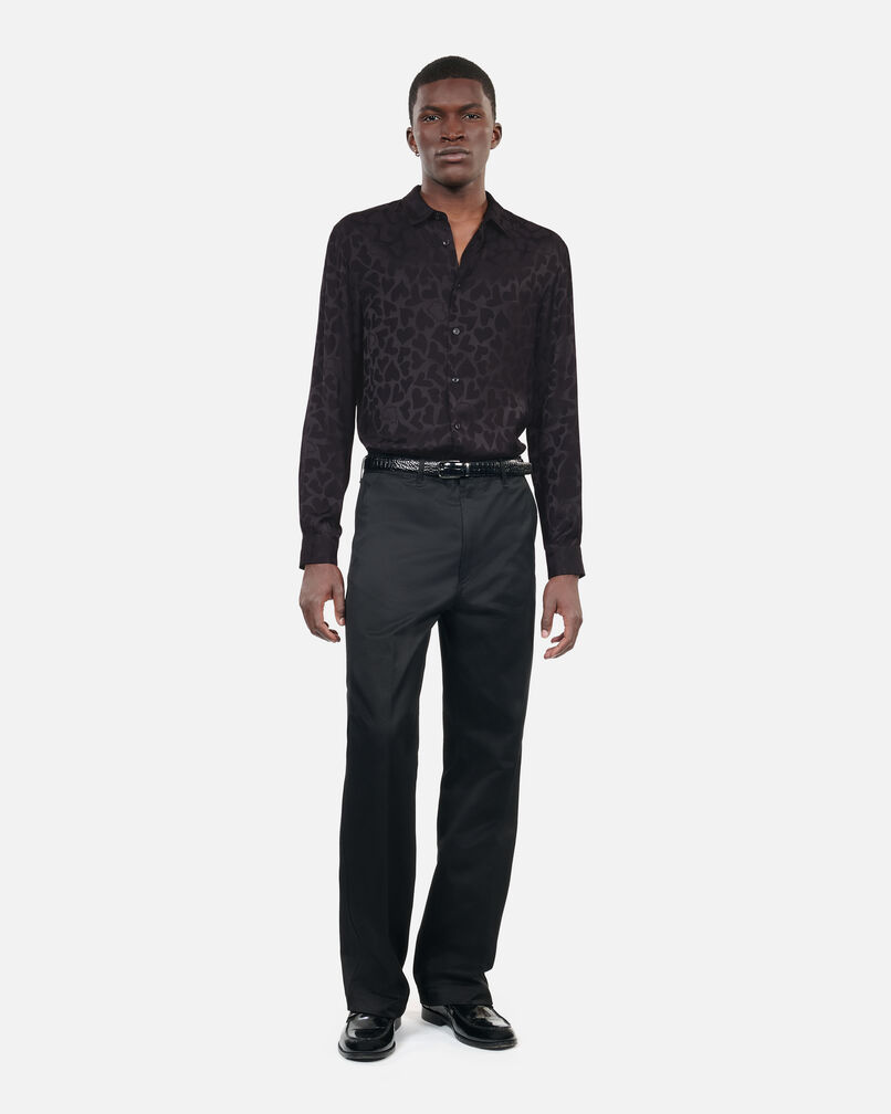 The Kooples HOMME BLACK chemise jacquard noire