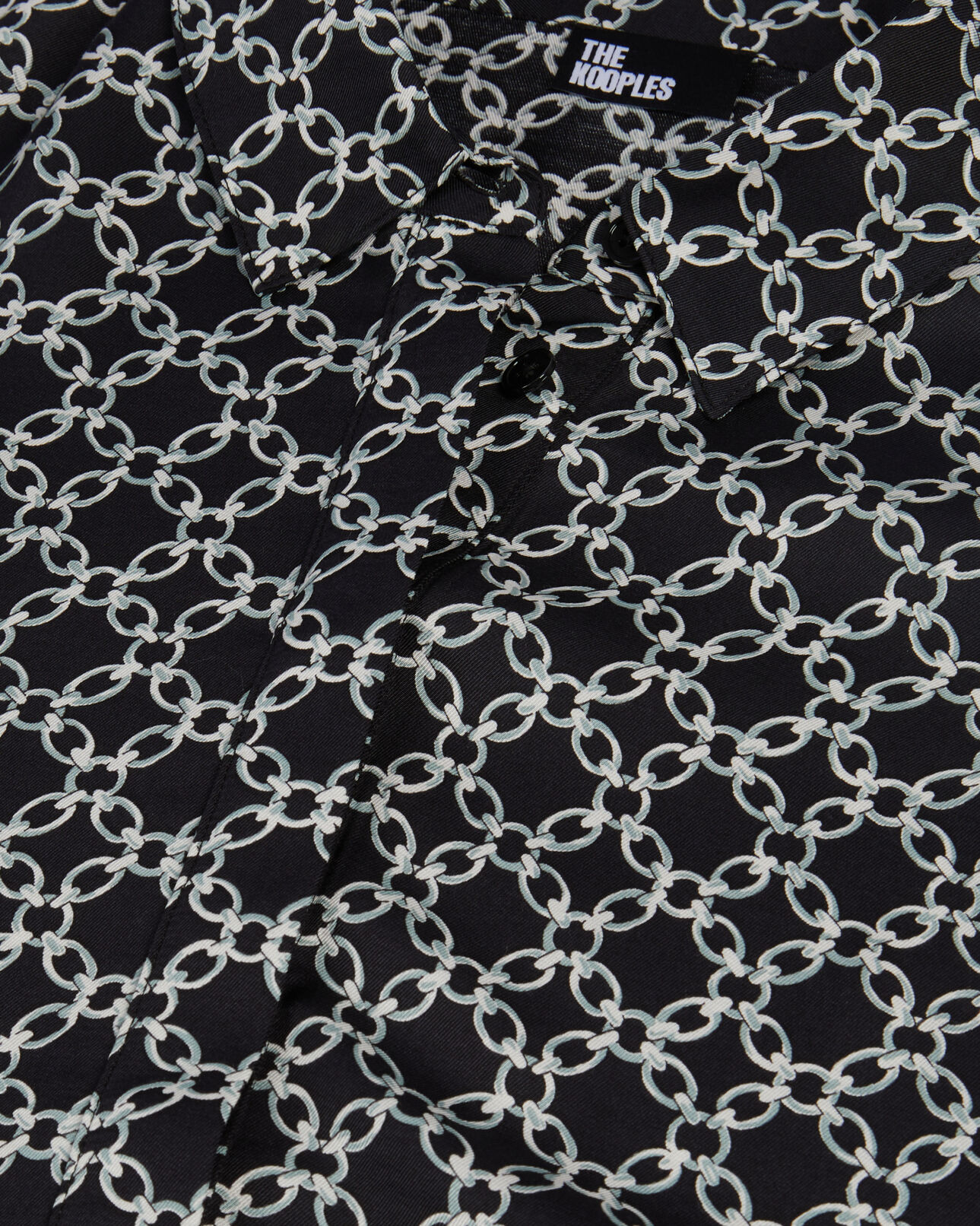 The Kooples WOMEN BLACK WHITE black and white chain print loose fit shirt