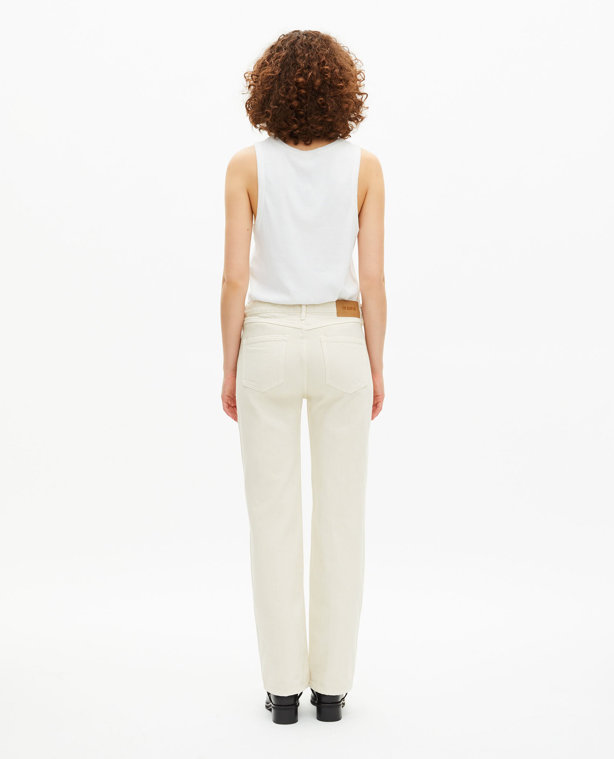 Ecru straight jeans, ECRU, hi-res image number null