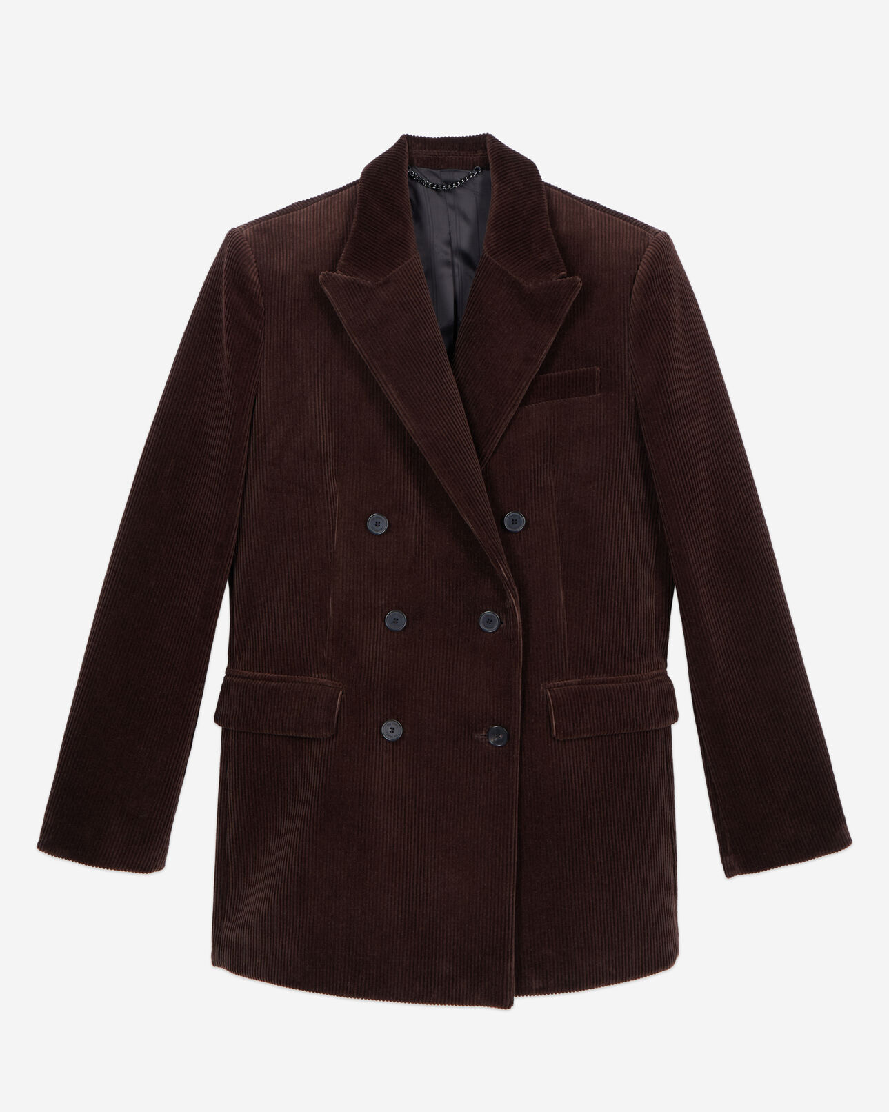 The Kooples WOMEN BROWN brown corduroy suit jacket