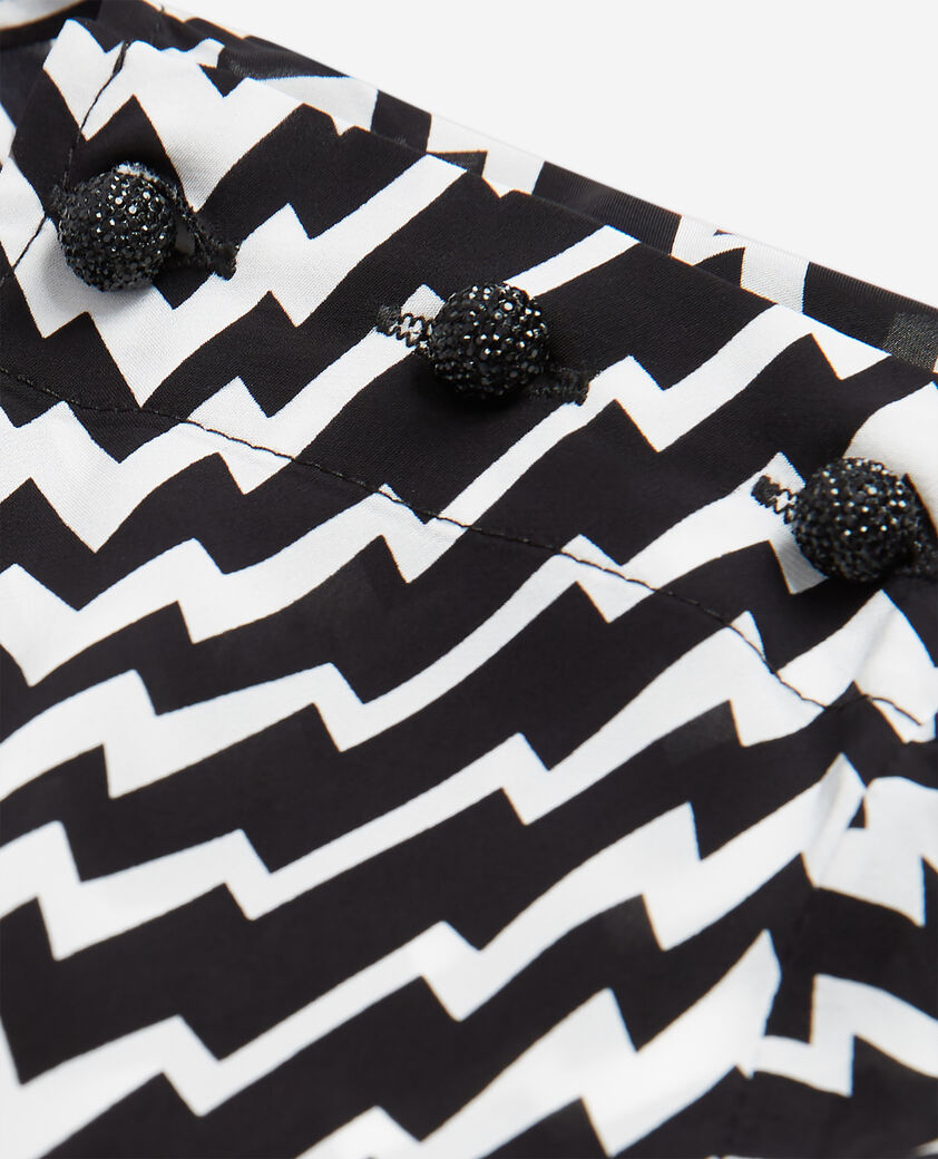 The Kooples FEMME BLACK WHITE top imprimé noir