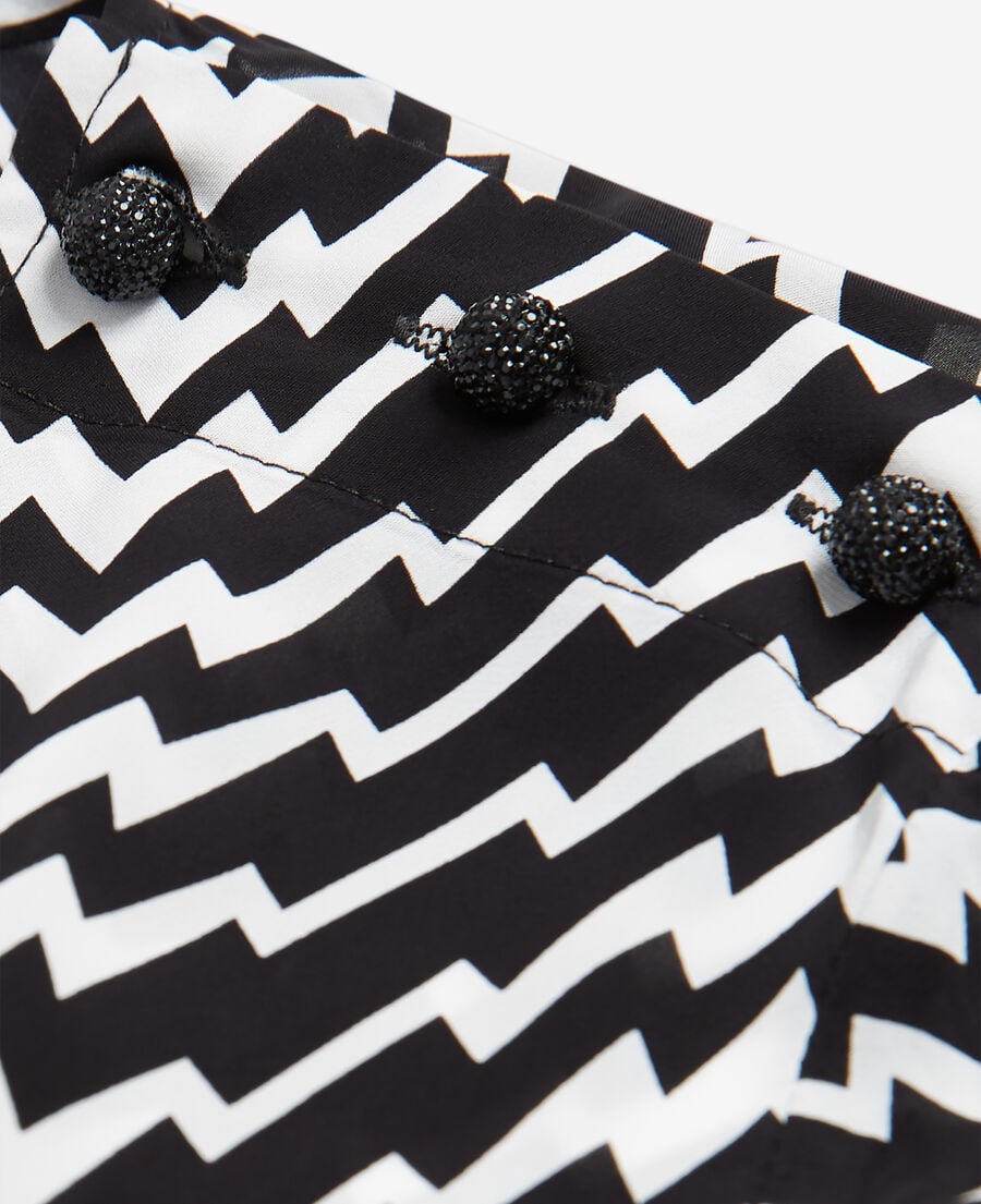 The Kooples FEMME BLACK WHITE top imprimé noir