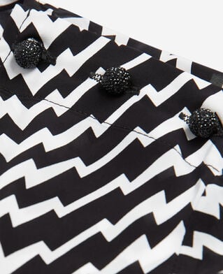 The Kooples FEMME BLACK WHITE top imprimé noir