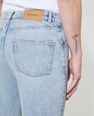 The Kooples HOMME BABY BLUE jean droit d&eacute;lav&eacute; bleu clair