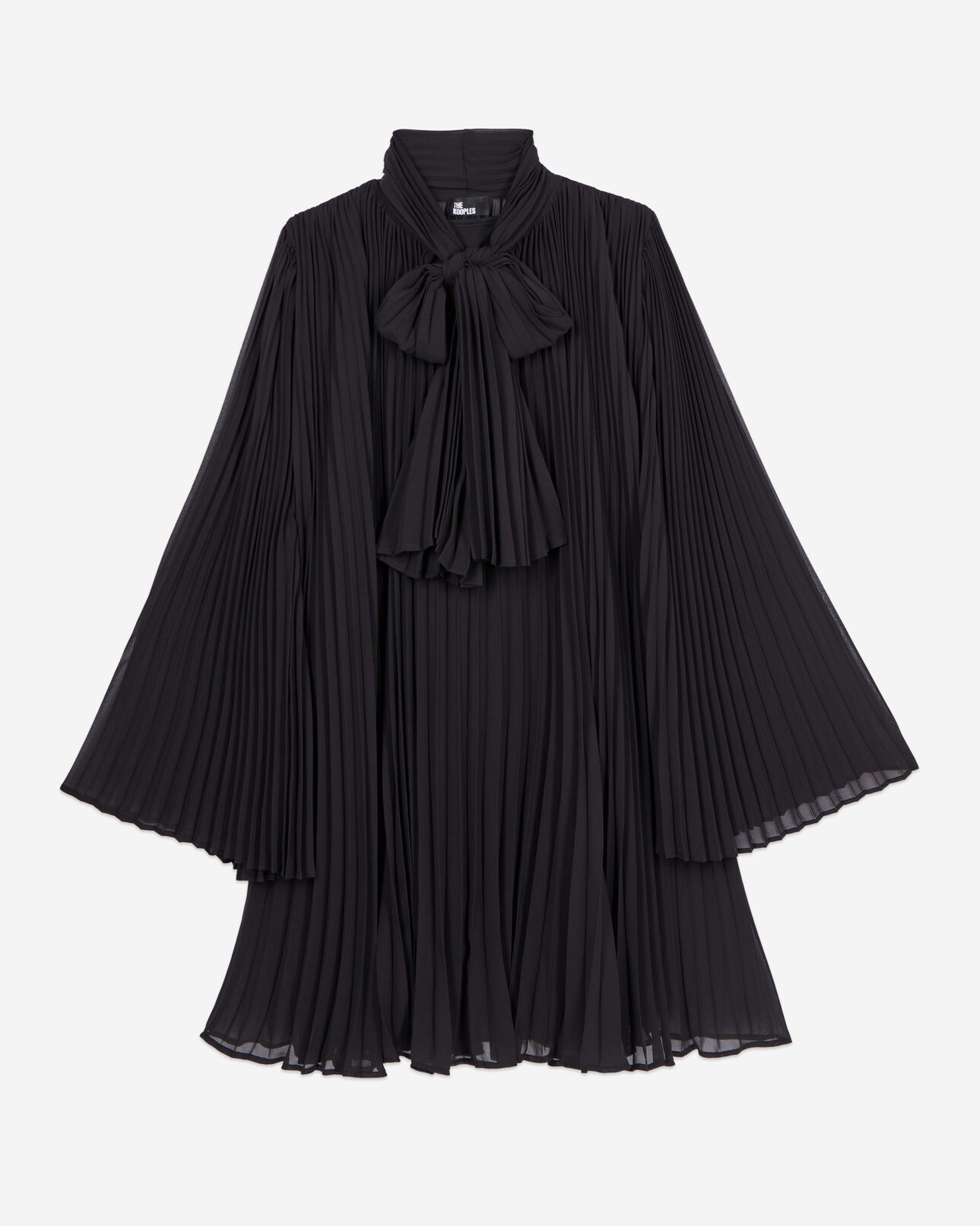 The Kooples FEMME BLACK robe courte plissée noire