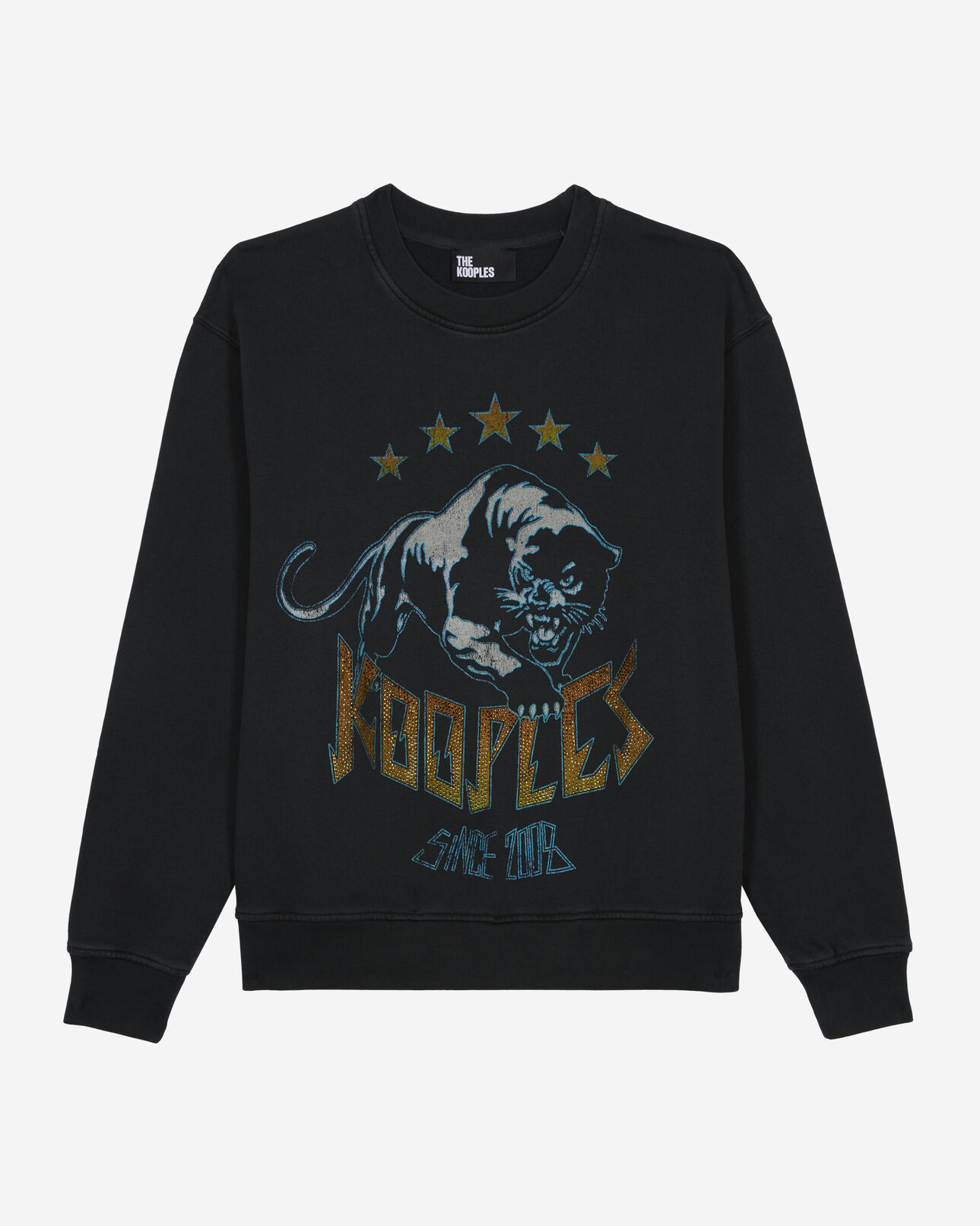 The Kooples FEMME BLACK WASHED sweatshirt à sérigraphie noir