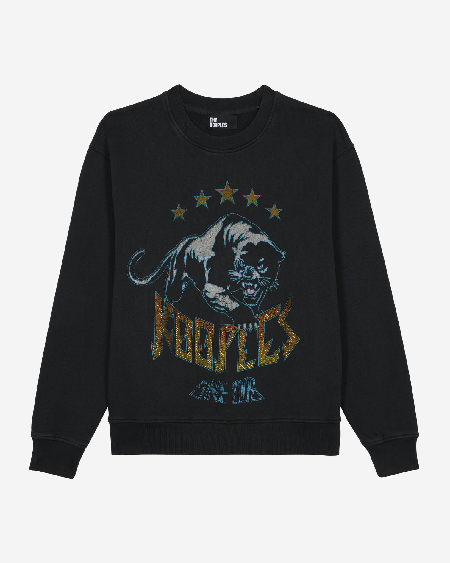 Sweatshirt à sérigraphie noir, BLACK WASHED, hi-res image number null