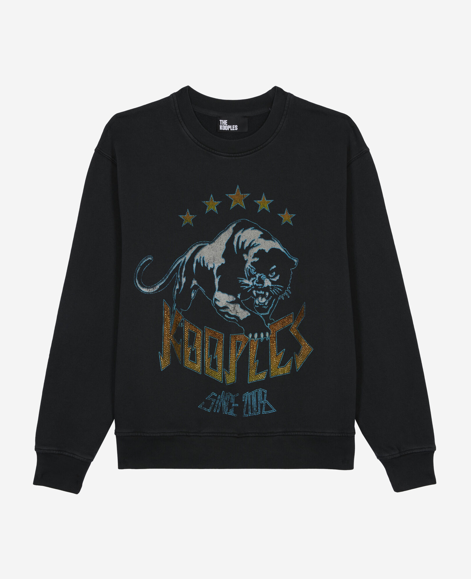 The Kooples FEMME BLACK WASHED sweatshirt à sérigraphie noir