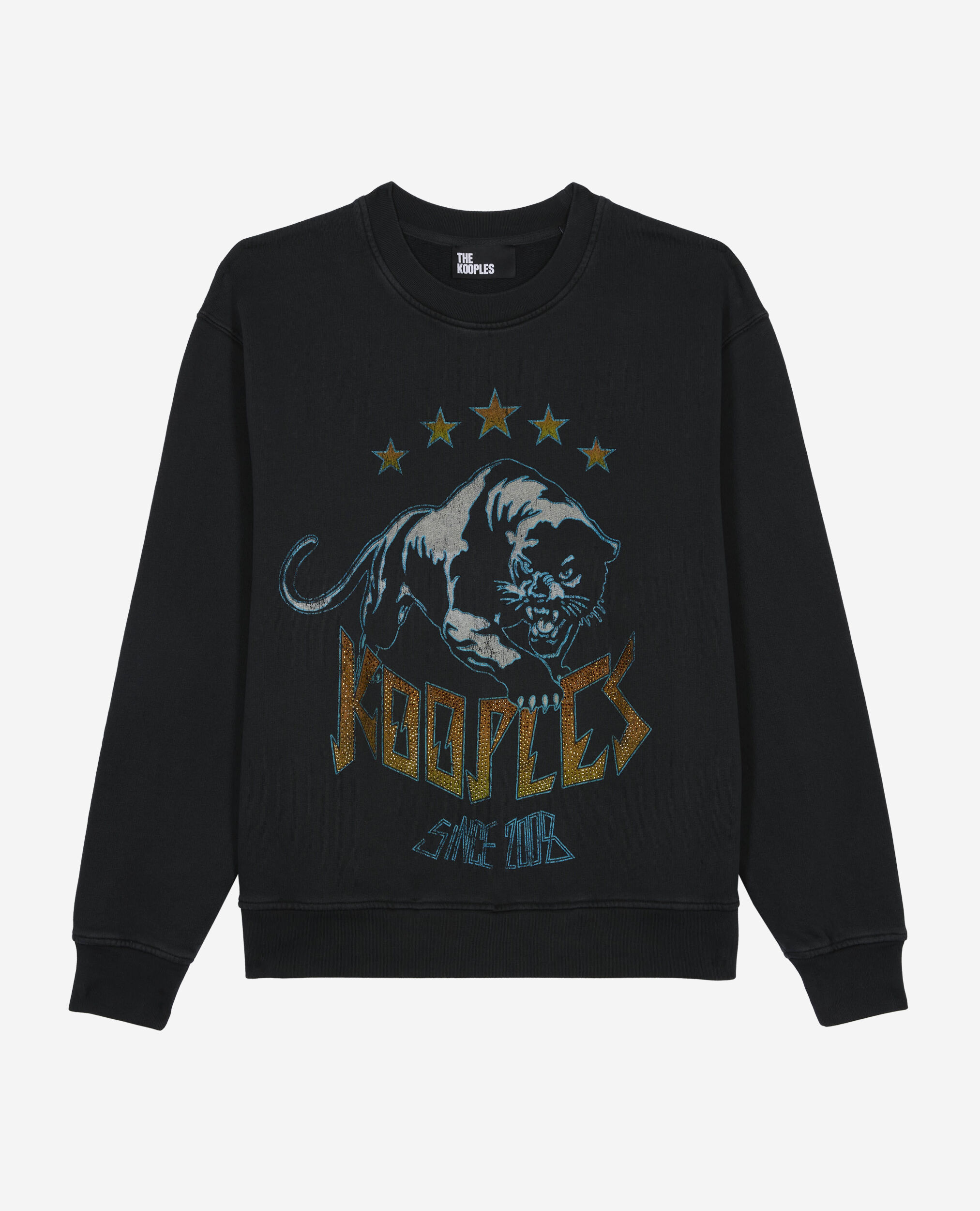 Sweatshirt à sérigraphie noir, BLACK WASHED, hi-res image number null
