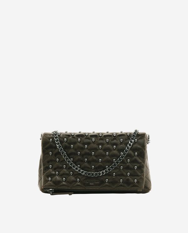 The Kooples DAMEN OLIVE erbschaftsmappe small aus grünem leder