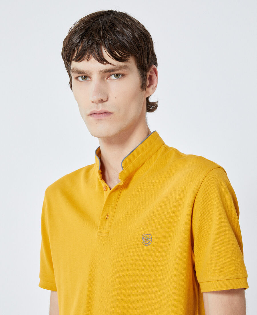 Camisa polo algodón amarilla gris | The Kooples