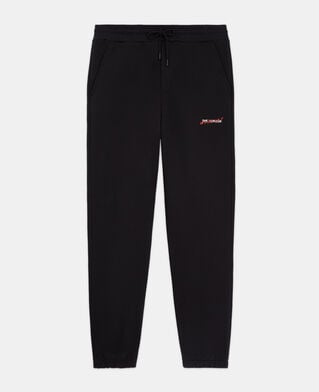 The Kooples MEN BLACK black joggers with what is print
