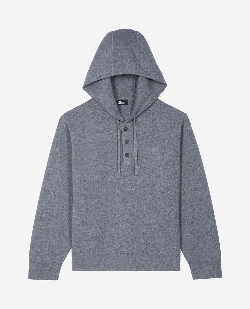 The Kooples HOMBRE MIDDLE GREY MEL sudadera gris