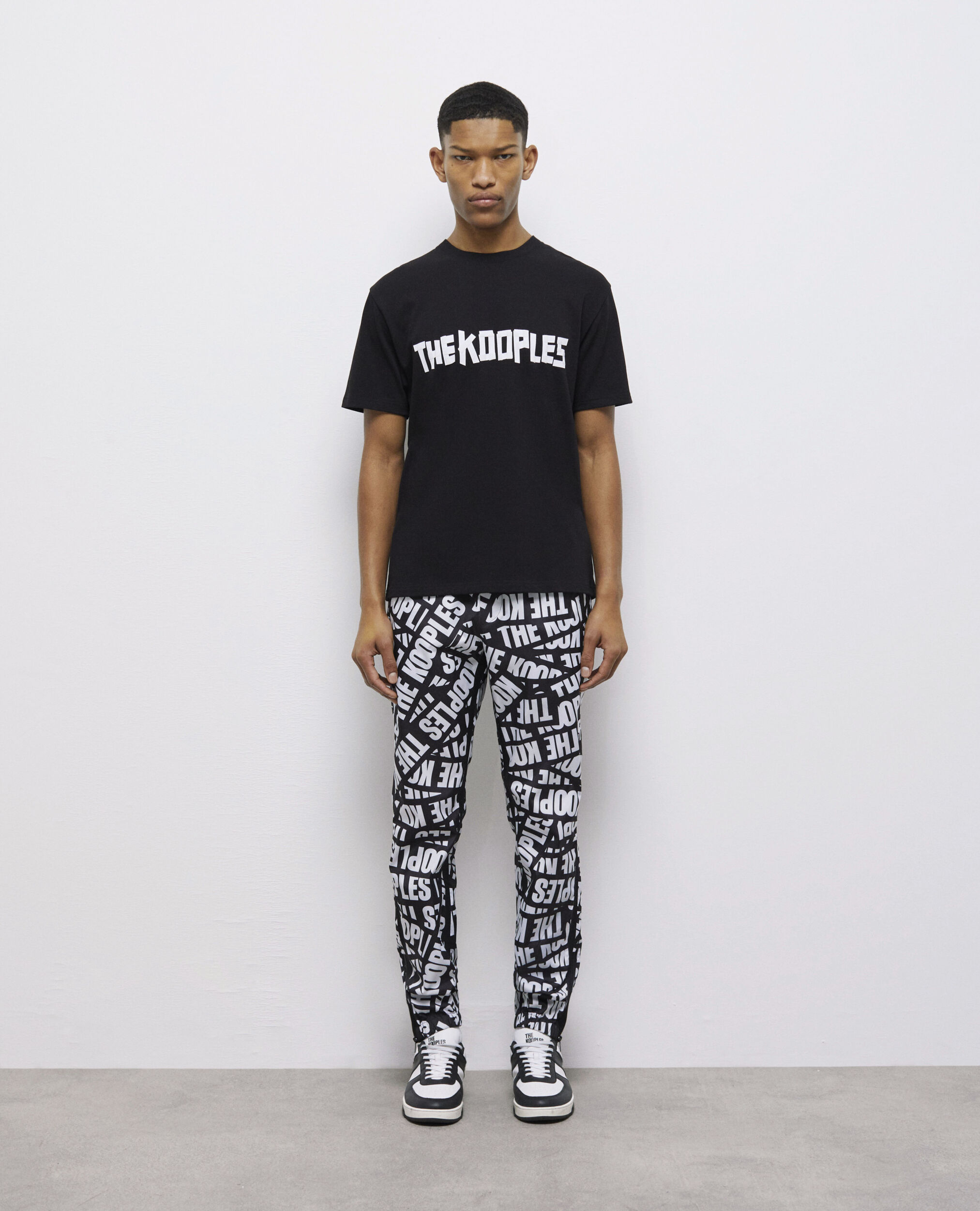 Men's the kooples black logo t-shirt, BLACK, hi-res image number null