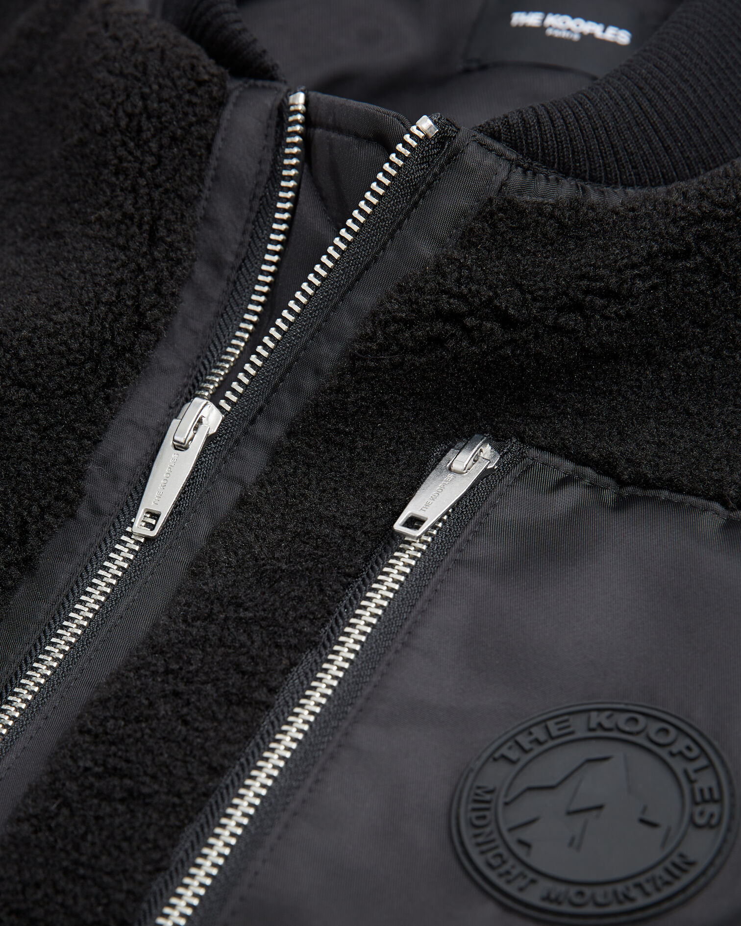 Blouson fausse fourrure noire à poche, BLACK, hi-res image number null