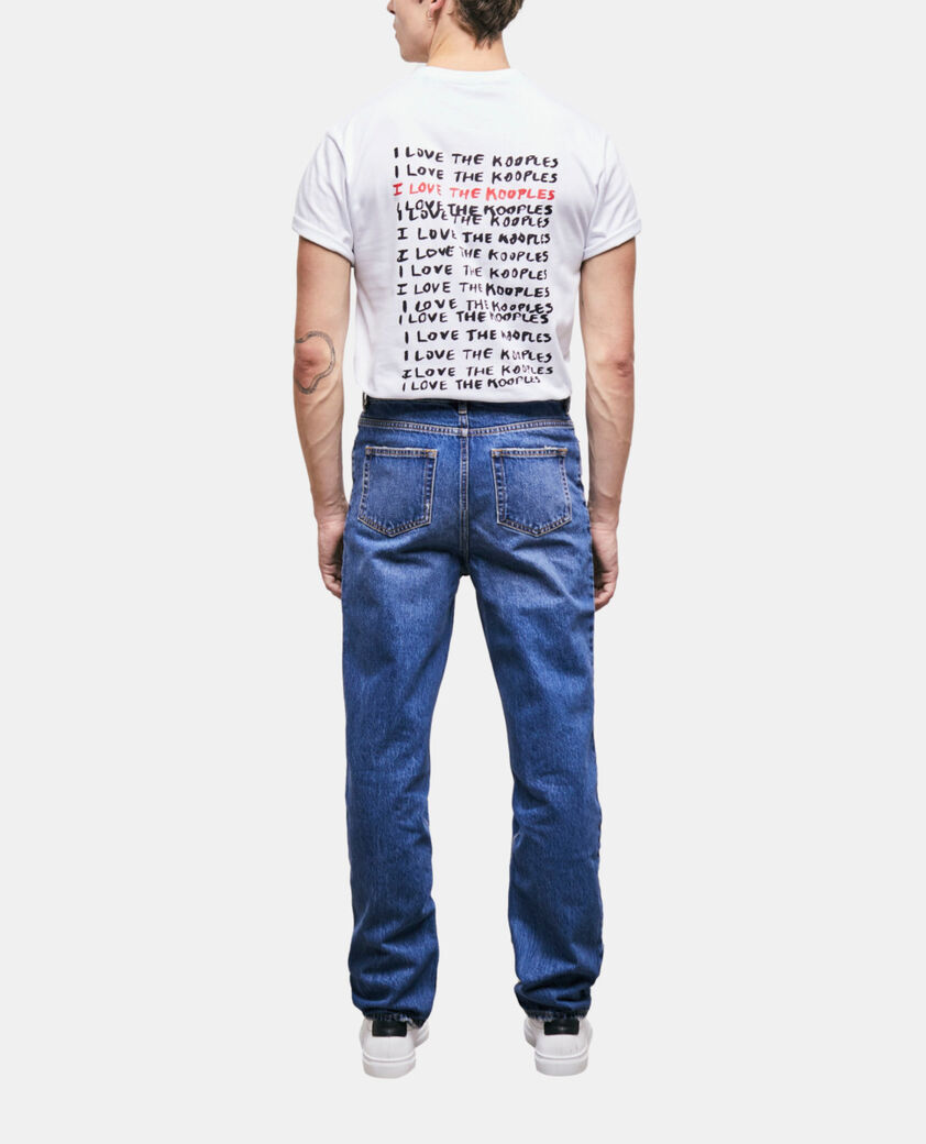 The Kooples HOMME BLUE DENIM jean droit bleu