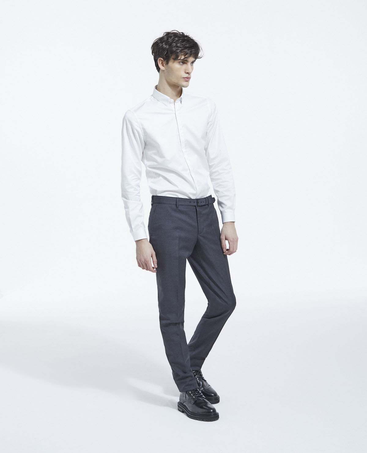 Buy TIM ROBBINS MENS GREY MELANGE COLOR SLIM FIT COTTON BLEND FORMAL  TROUSERS Online at Best Prices in India  JioMart