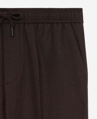 The Kooples MEN BROWN brown wool straight pants