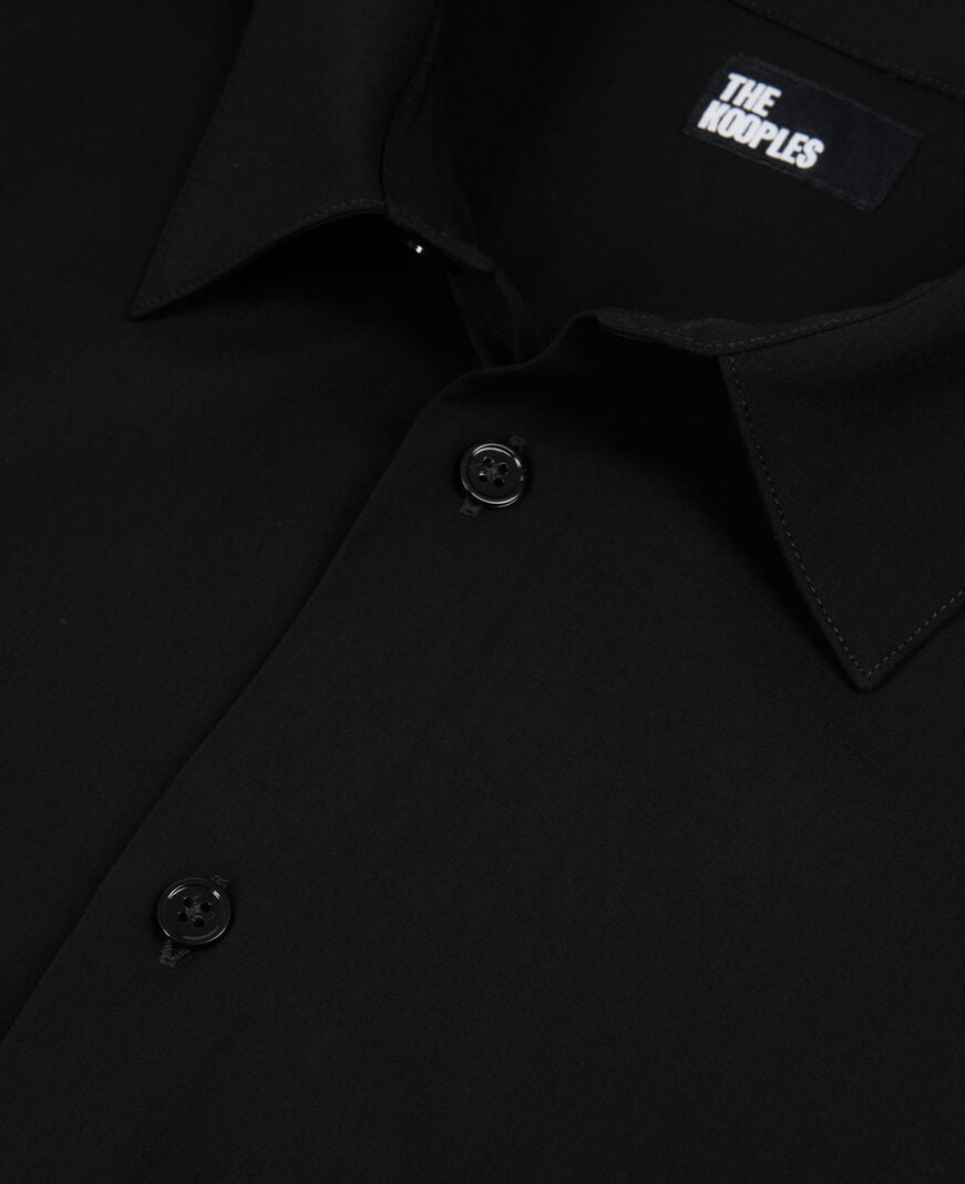 The Kooples HOMME BLACK chemise noire avec broderie