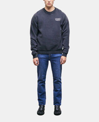 The Kooples MEN BLACK WASHED black printed sweatshirt