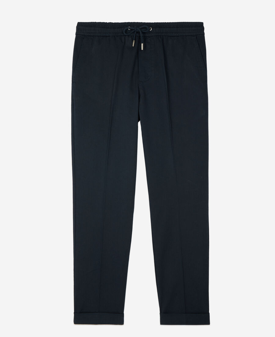 navy blue cotton trousers