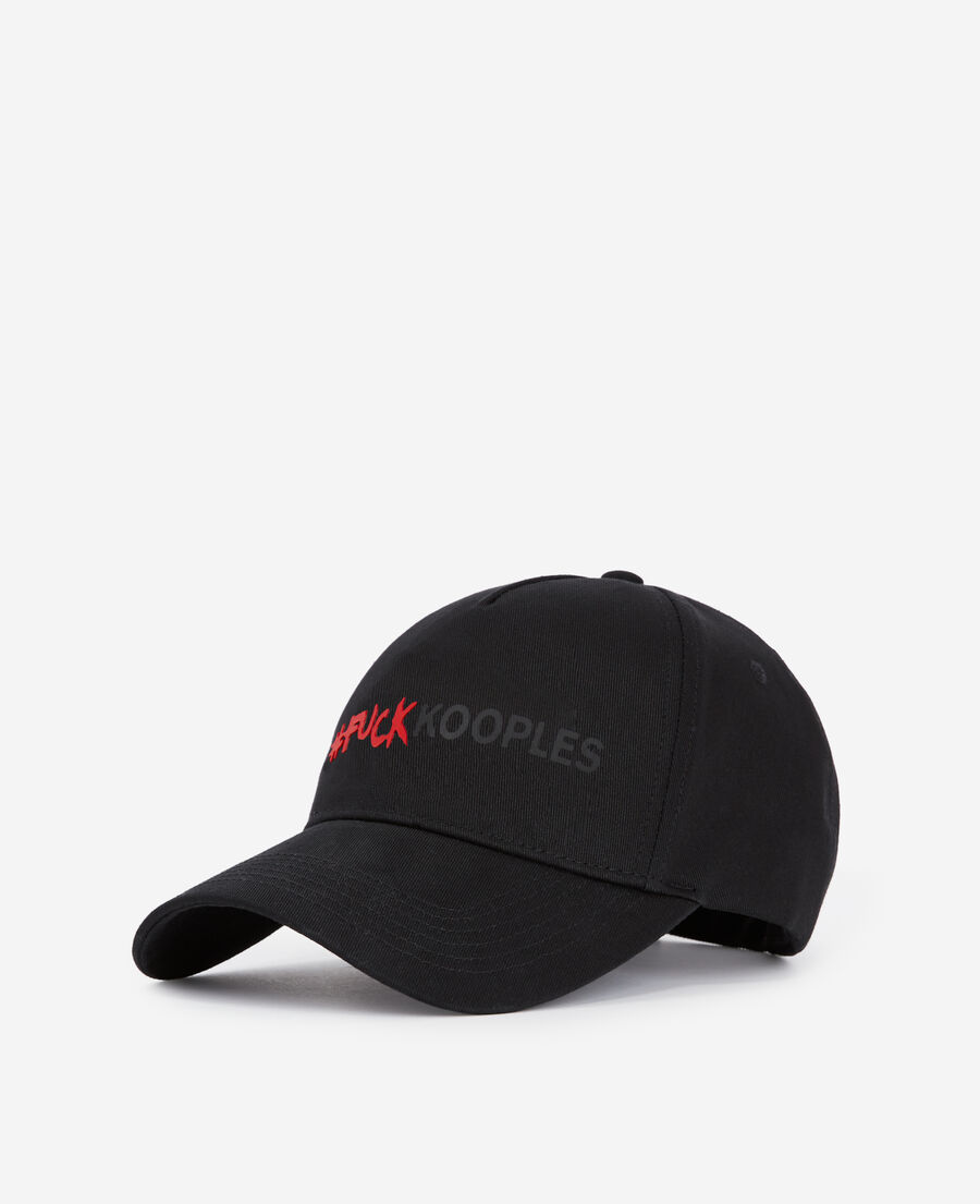 The Kooples MIXED BLACK black logo cap