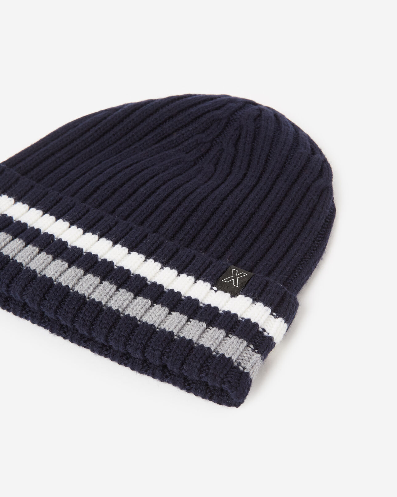 The Kooples HOMBRE NAVY gorro azul noche lana punto de ochos grande