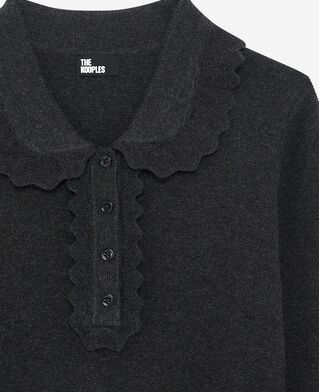 The Kooples F BLACK black cowl-neck sweater