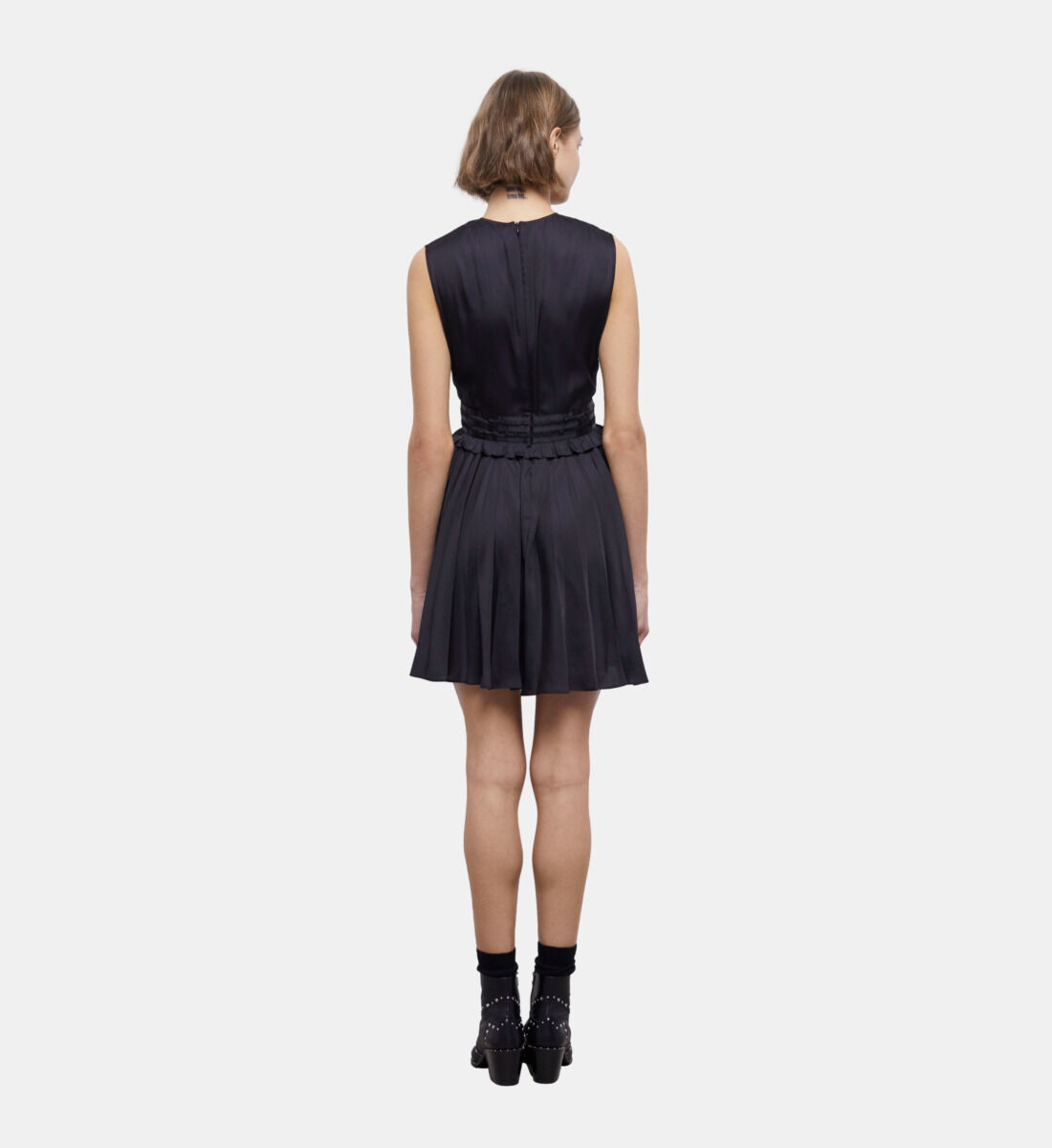 Robe store courte plissee