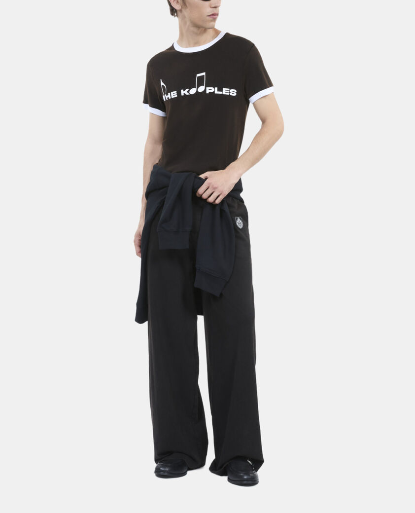 The Kooples HOMME BLACK WASHED t-shirt à sérigraphie noir
