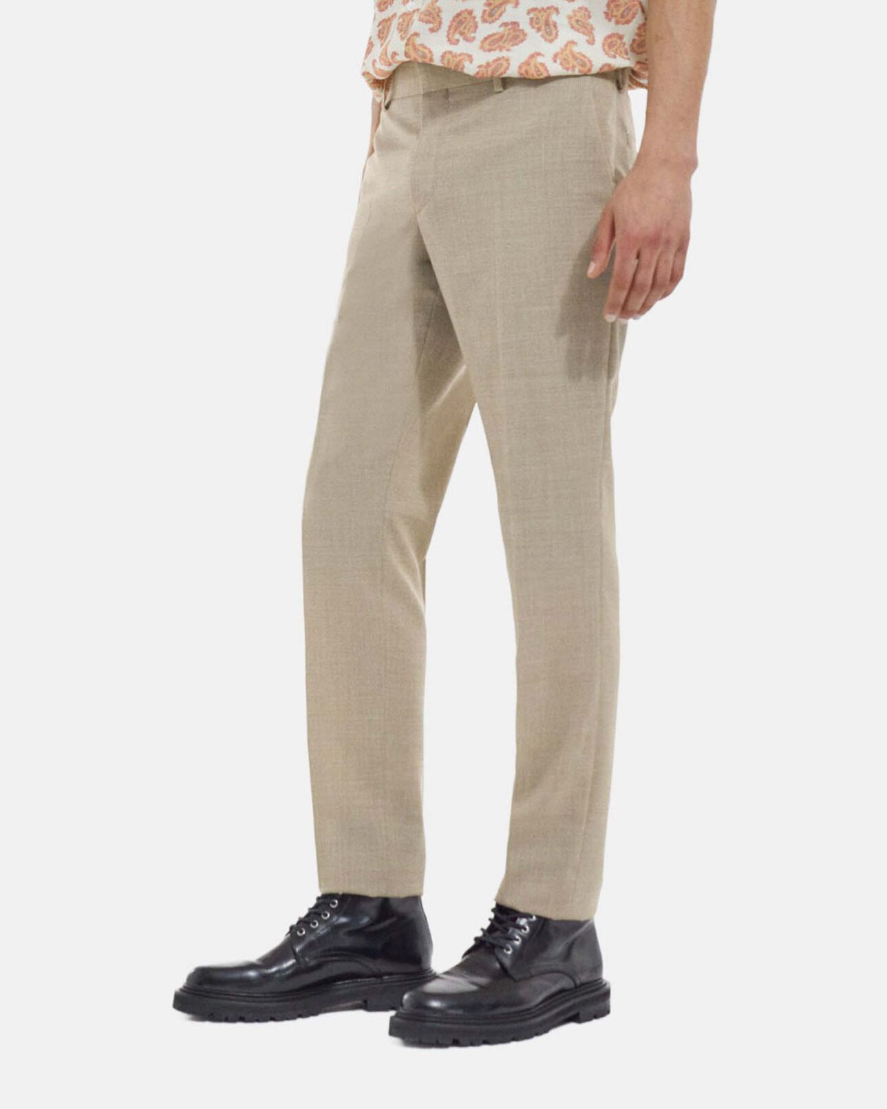 The Kooples MEN BEIGE beige wool suit pants