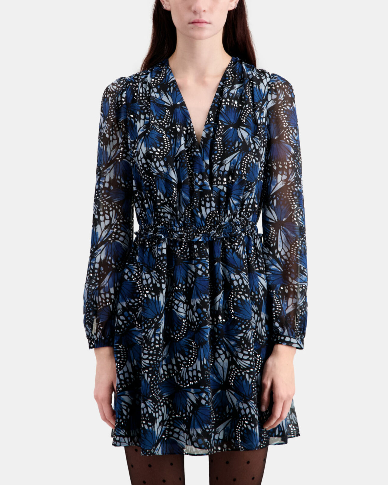 The Kooples DAMEN BLUE kurzes kleid mit print