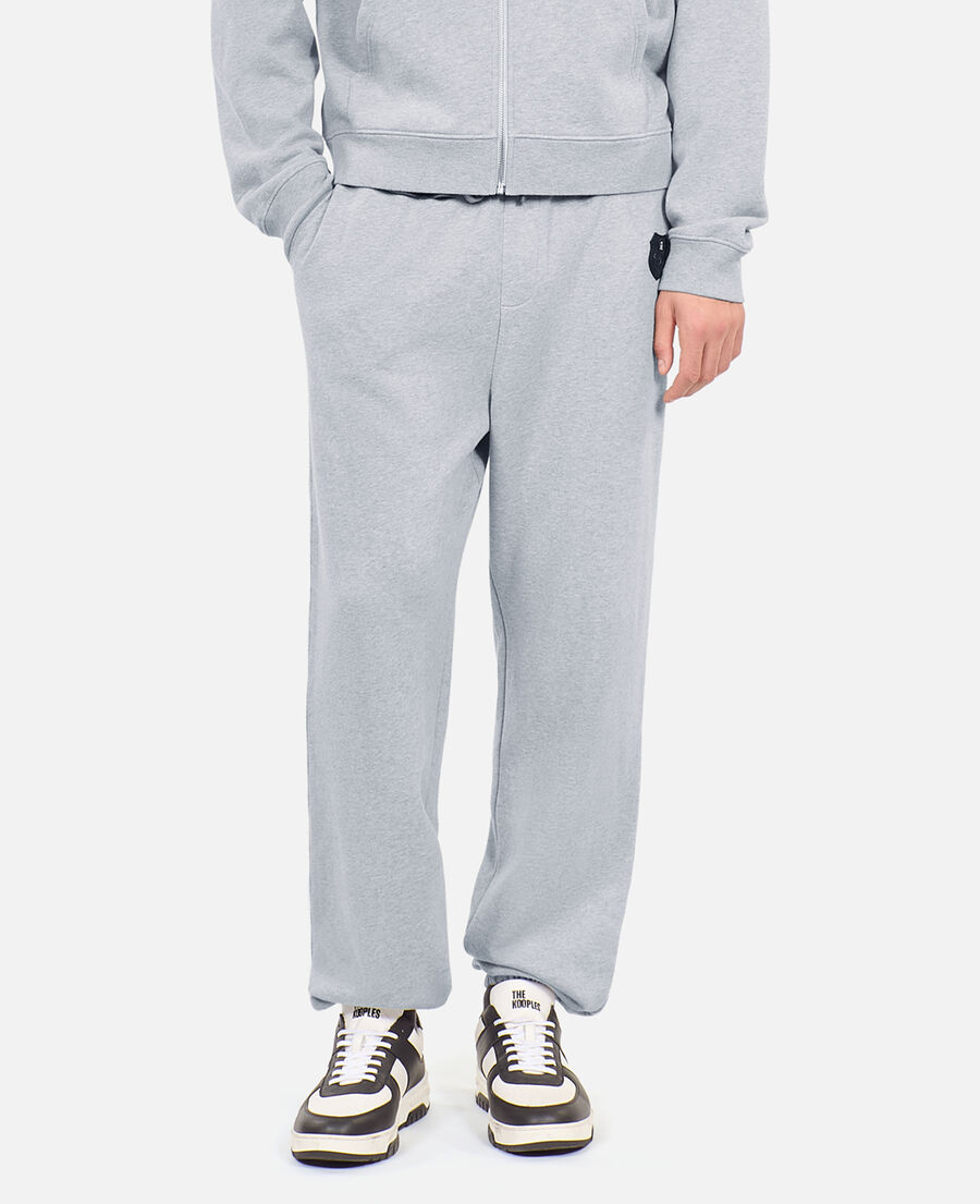 The Kooples MEN GREY MELANGE grey blazon tracksuit trousers