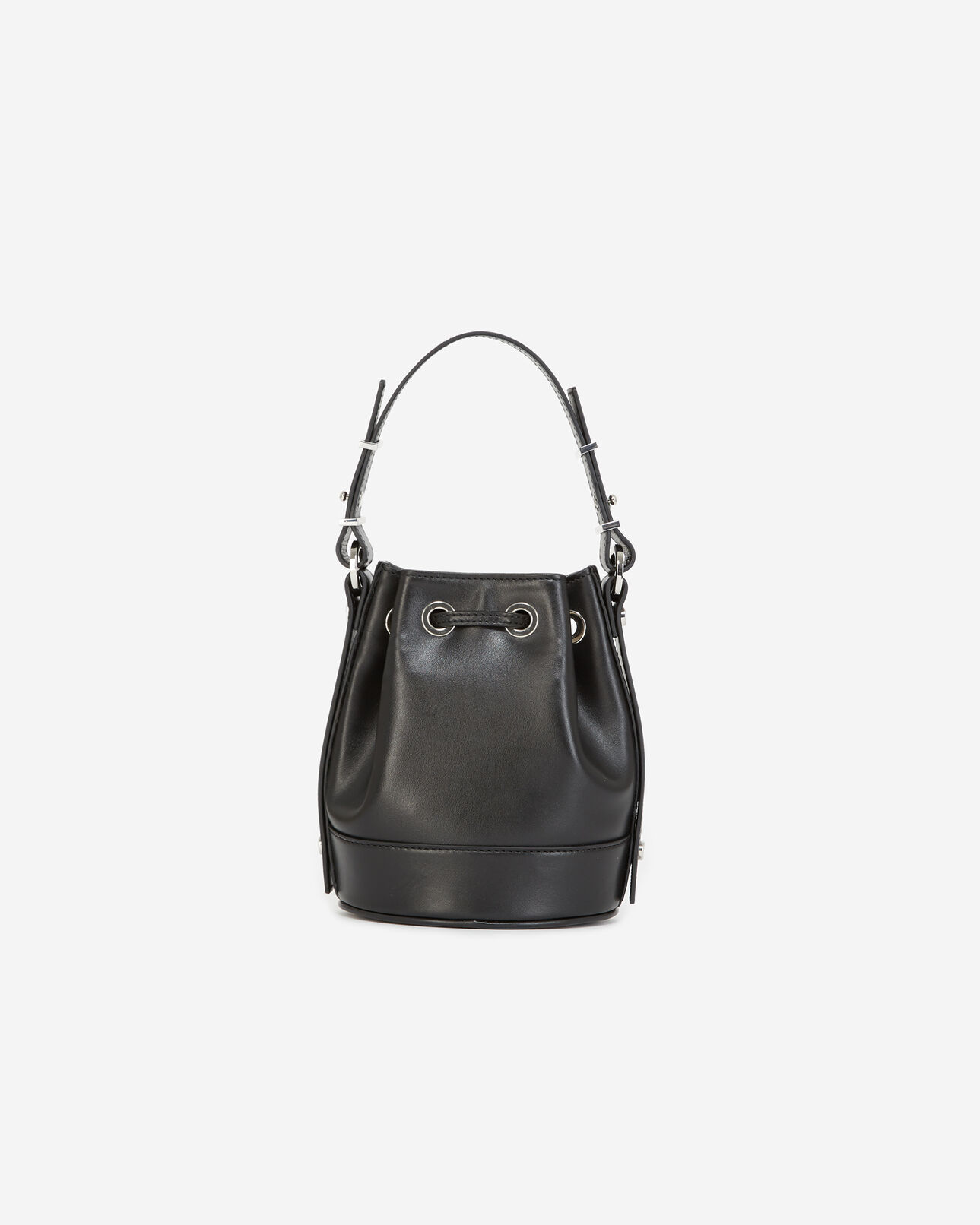 The Kooples WOMEN BLACK small tina bag in smooth black leather