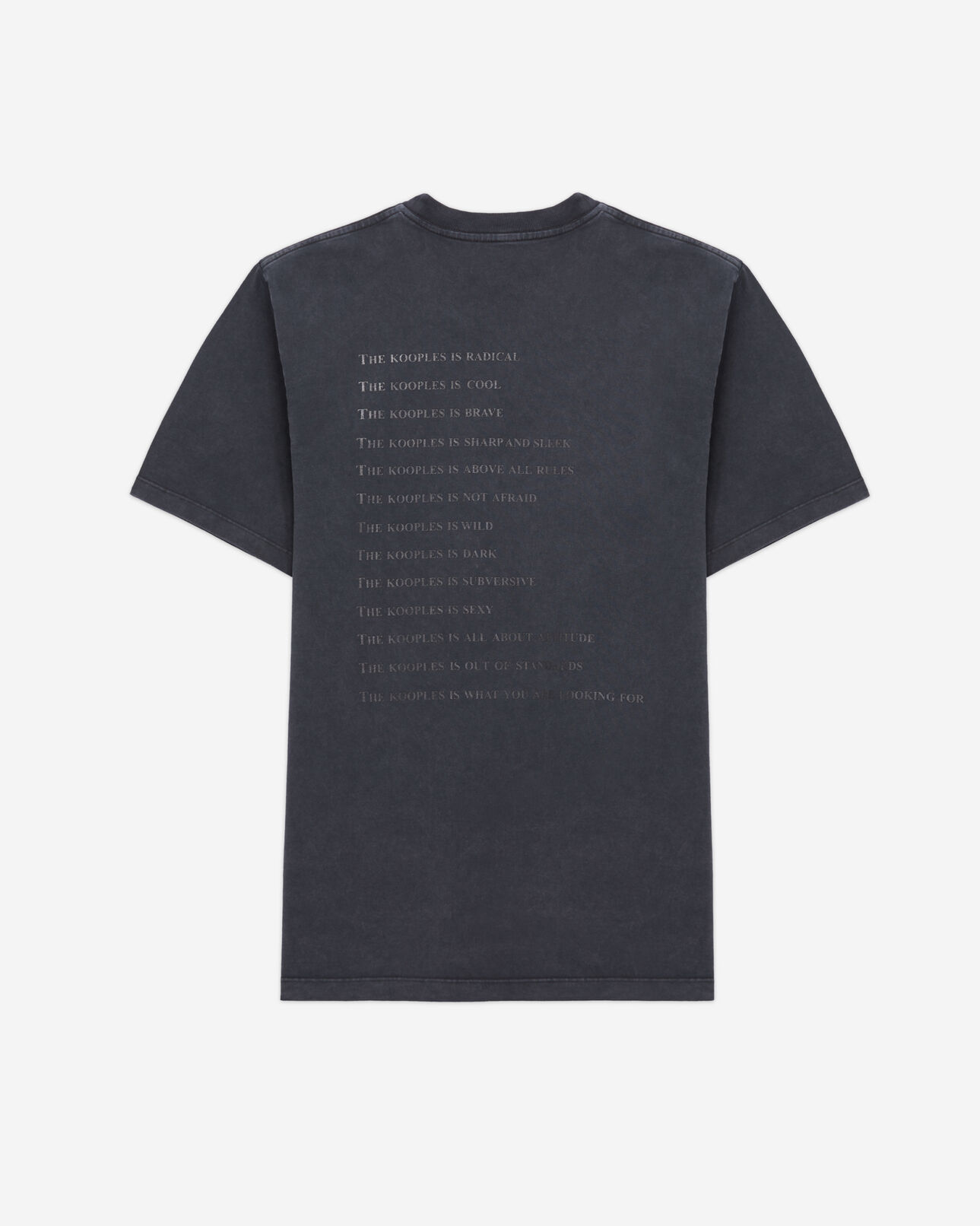 The Kooples HOMBRE BLACK WASHED camiseta what is negra