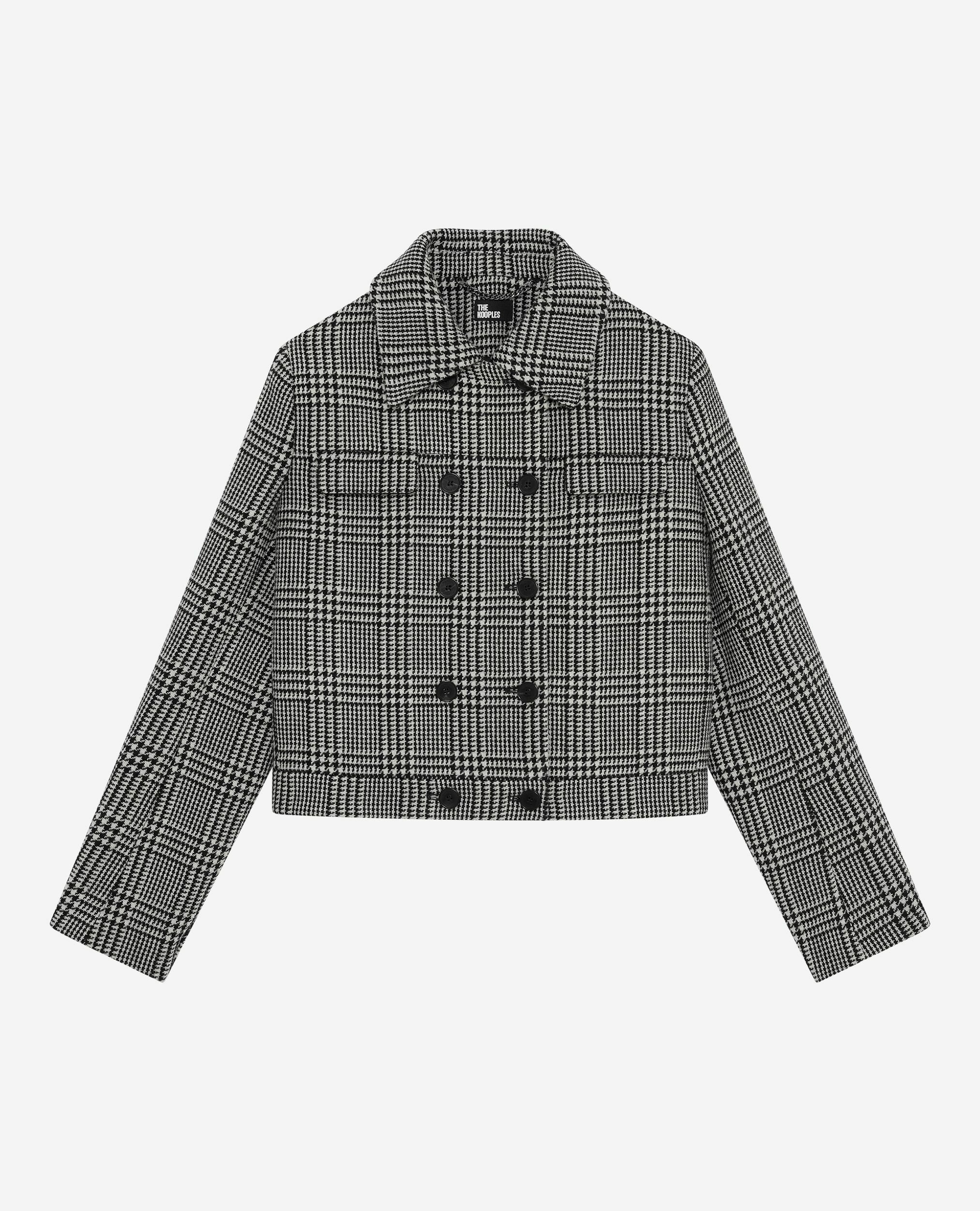Blouson à motif noir et blanc, BLACK GREY, hi-res image number null