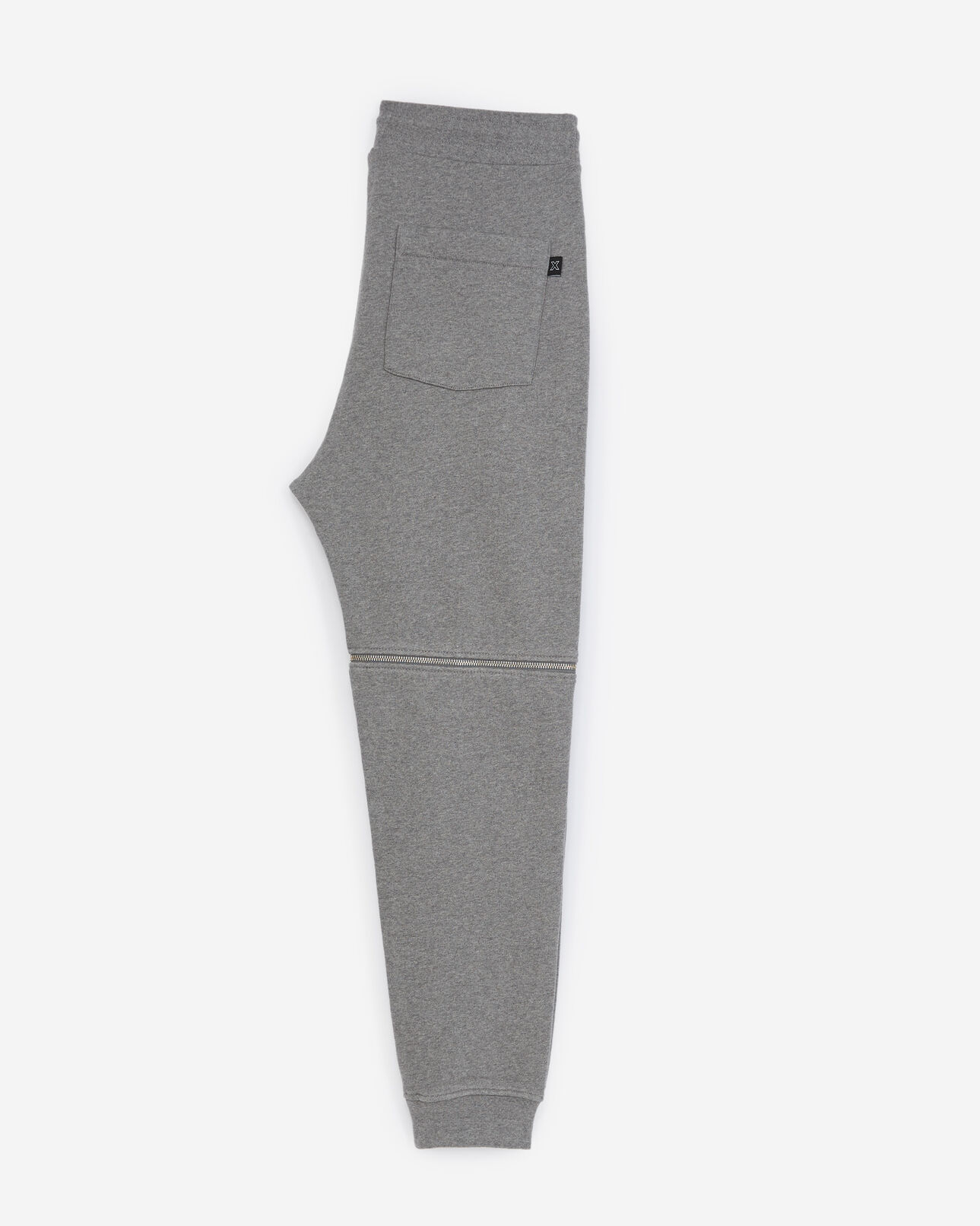 The Kooples HOMME GREY MELANGE jogging gris chiné zippé à triple logo