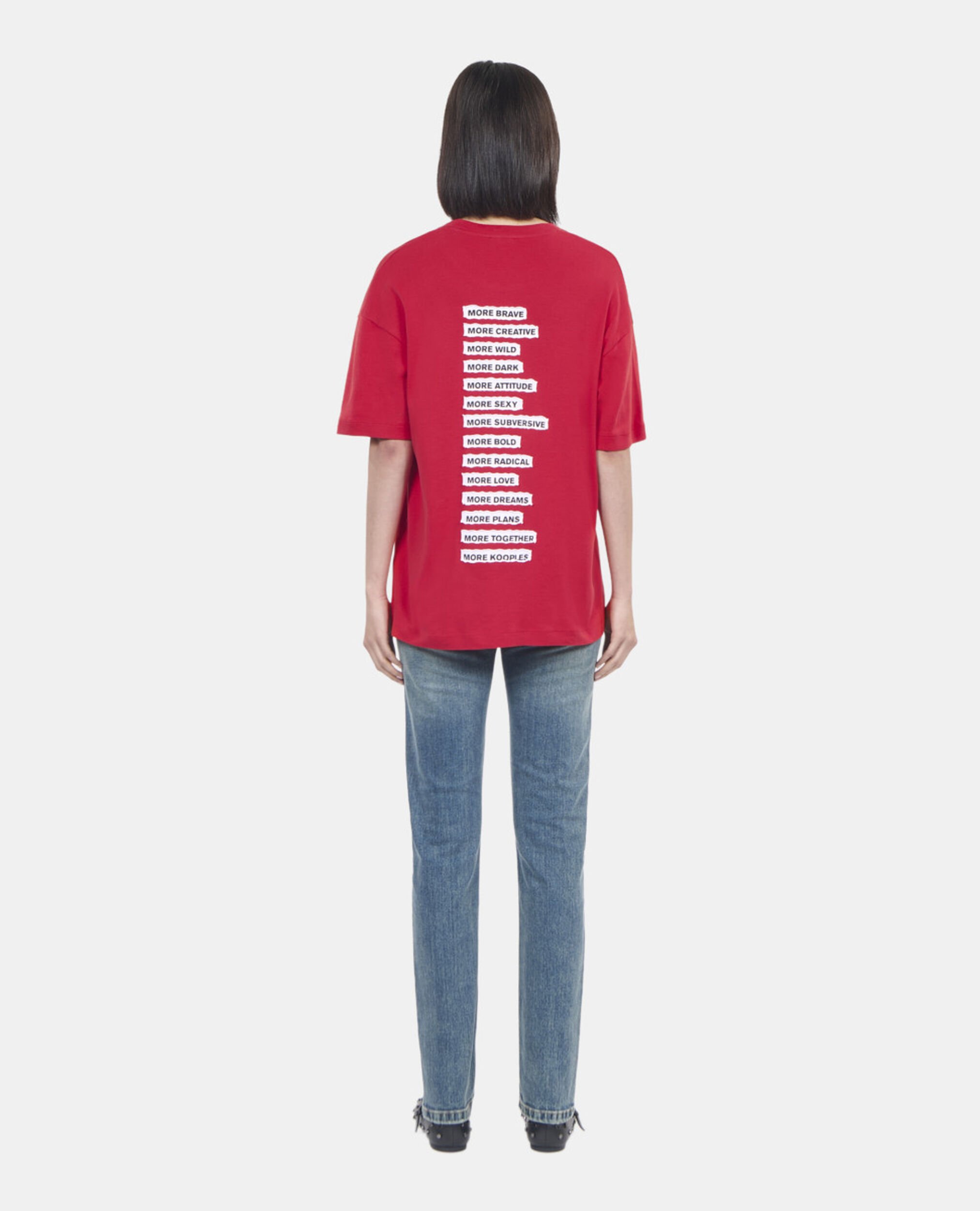 T-shirt avec patchs rouge, RUBIS, hi-res image number null