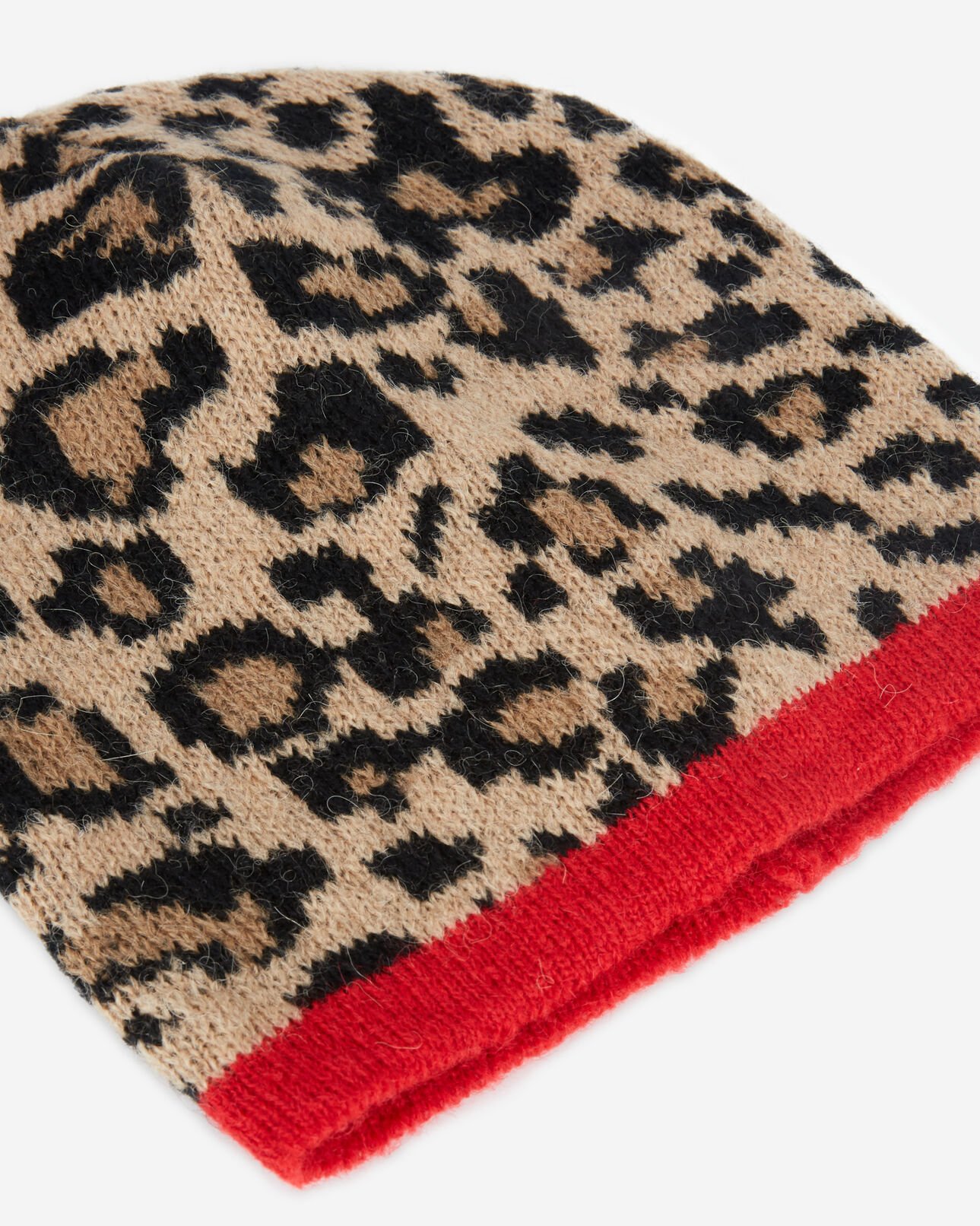 The Kooples MIXTA LEOPARD gorro lana leopardo