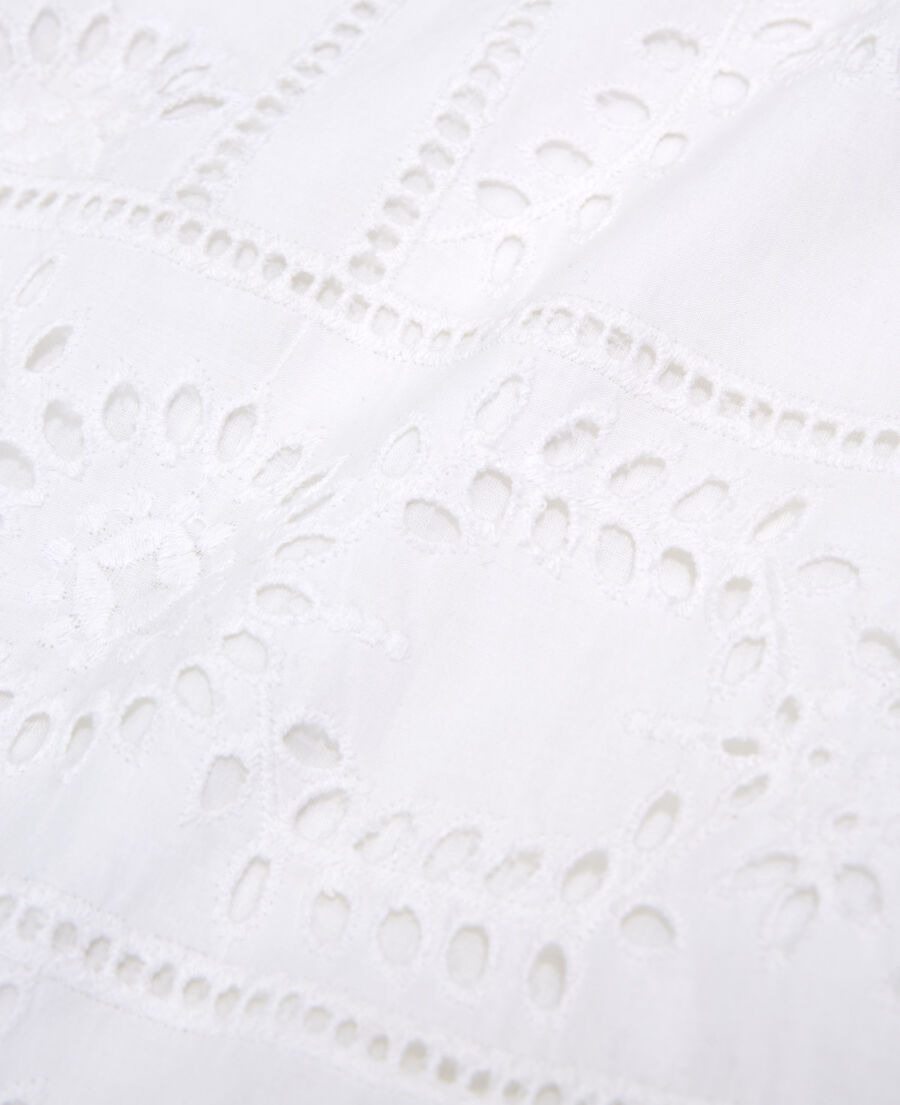 The Kooples DAMEN WHITE kurzes wei&szlig;es kleid mit stickerei