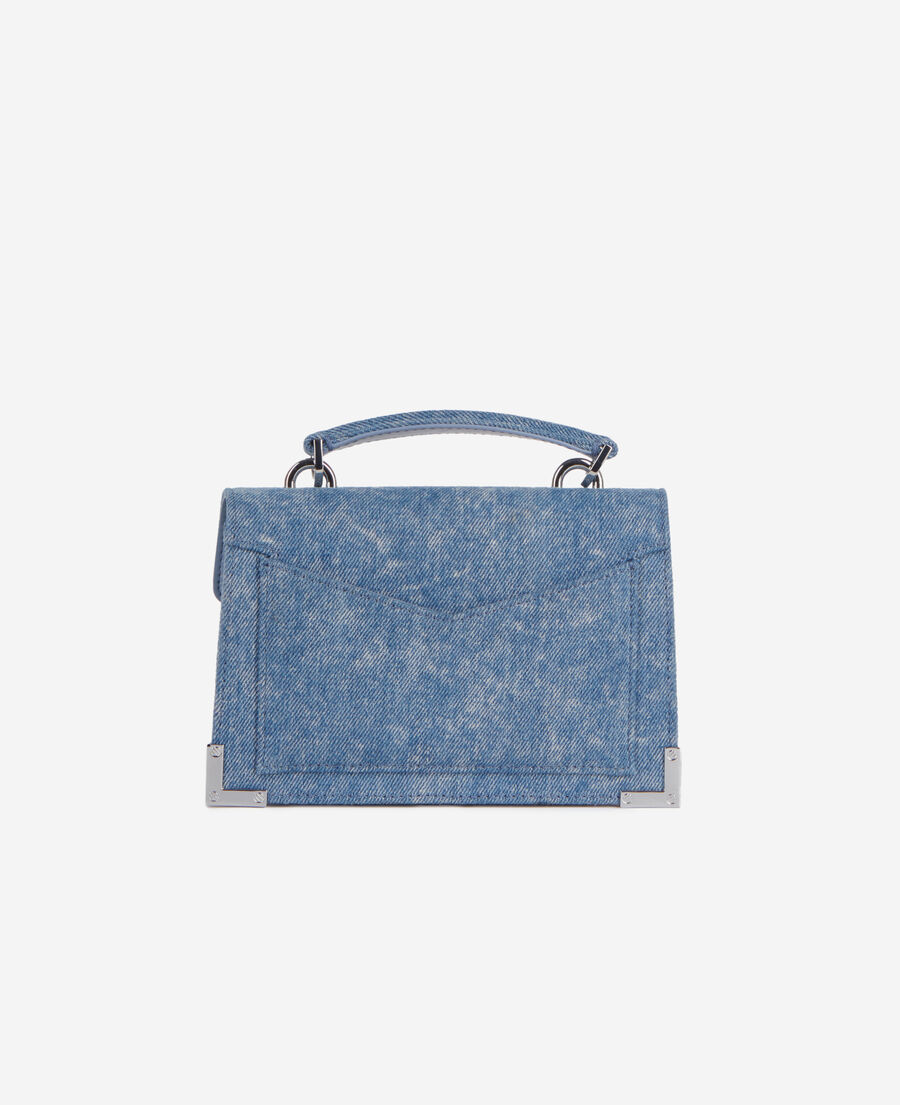 The Kooples DAMEN BLUE WASHED neue blaue nano-tasche emily aus denim