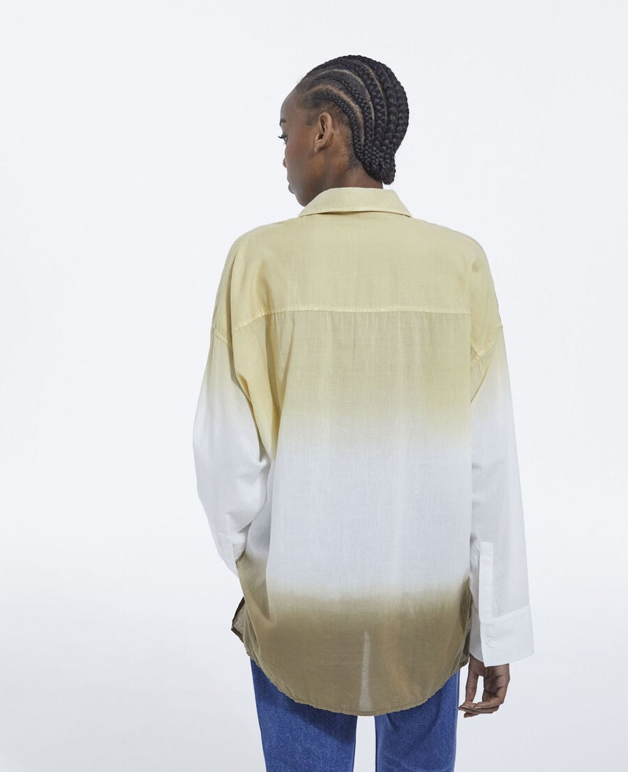 The Kooples F KAKI khaki tie-dye cotton shirt