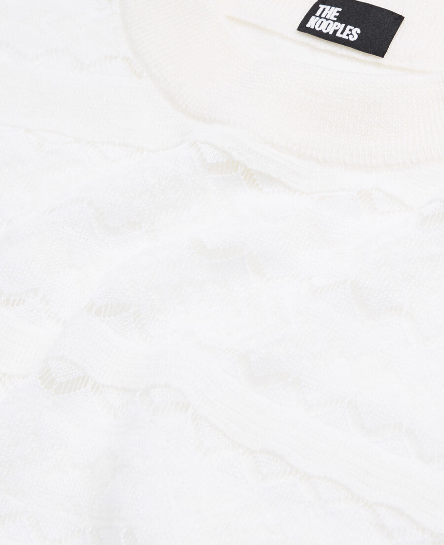 The Kooples WOMEN LIGHT BEIGE long white wool dress