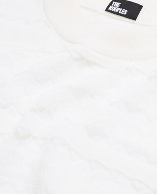 The Kooples WOMEN LIGHT BEIGE long white wool dress