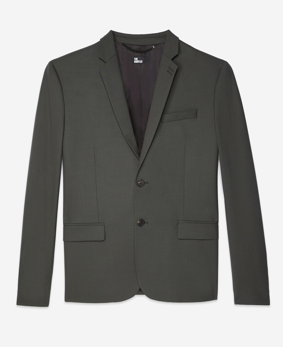 khaki wool suit jacket