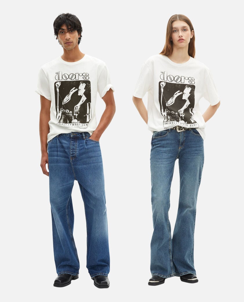 The Kooples MIXED ECRU mixed t-shirt the doors x the kooples ecru